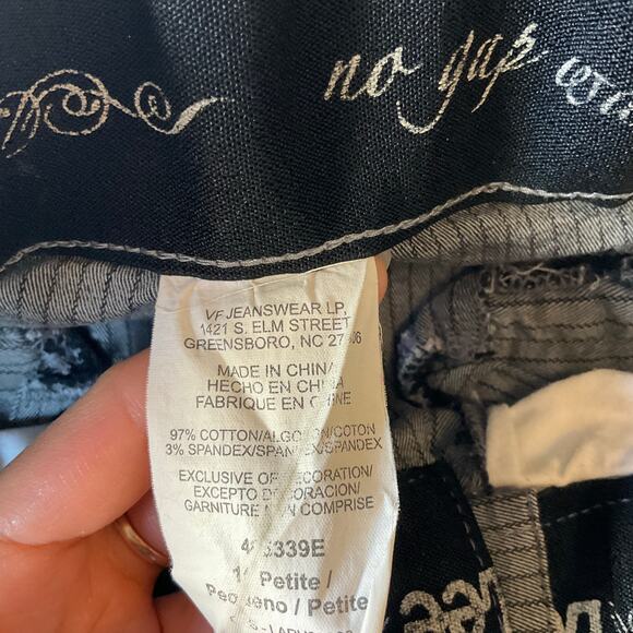 VF Jeanswear Women’s Denim Straight Jeans size 14 Petite, Gray Stripes - Picture 9 of 10